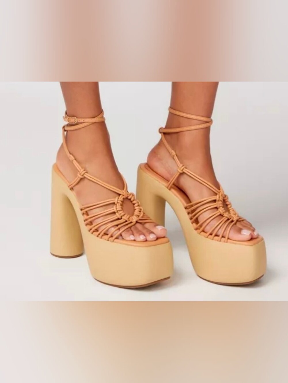 Sam Edelman Gia Strappy Heels • Women’s Size 9.5 • Neutral Tan - Summer Minimal